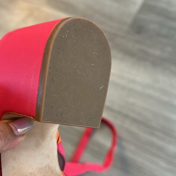 PLV Women's Vibrant Pink and Orange Sandals 8 - Picture 5 of 9